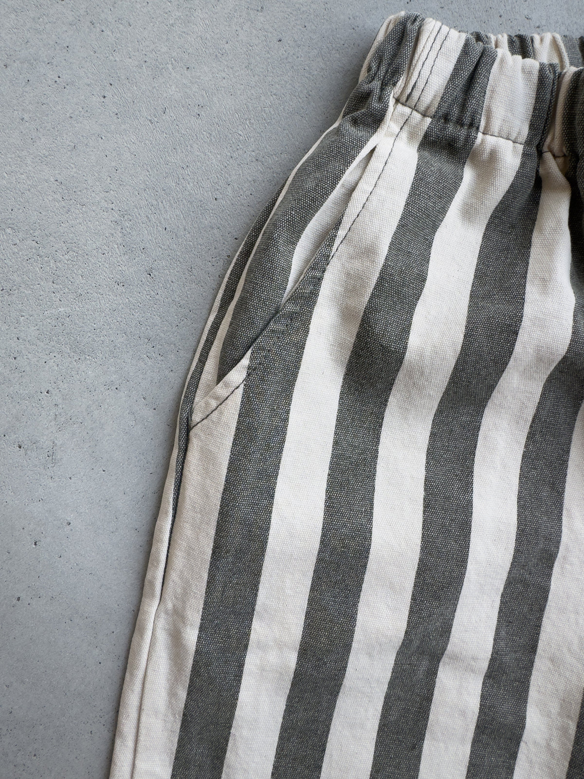 Baggy Striped Heavy Cotton Pants Every.body Selected