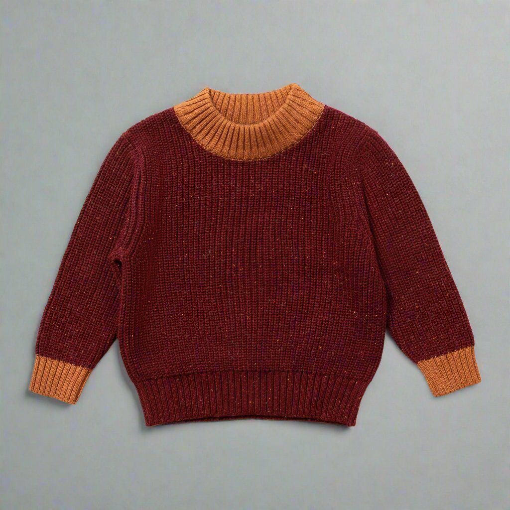 From One To Another Knitted Jumper - Berry  - Sweaters  - Everybody Amsterdam 