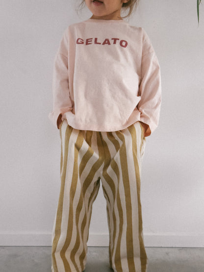 Baggy Striped Heavy Cotton Pants