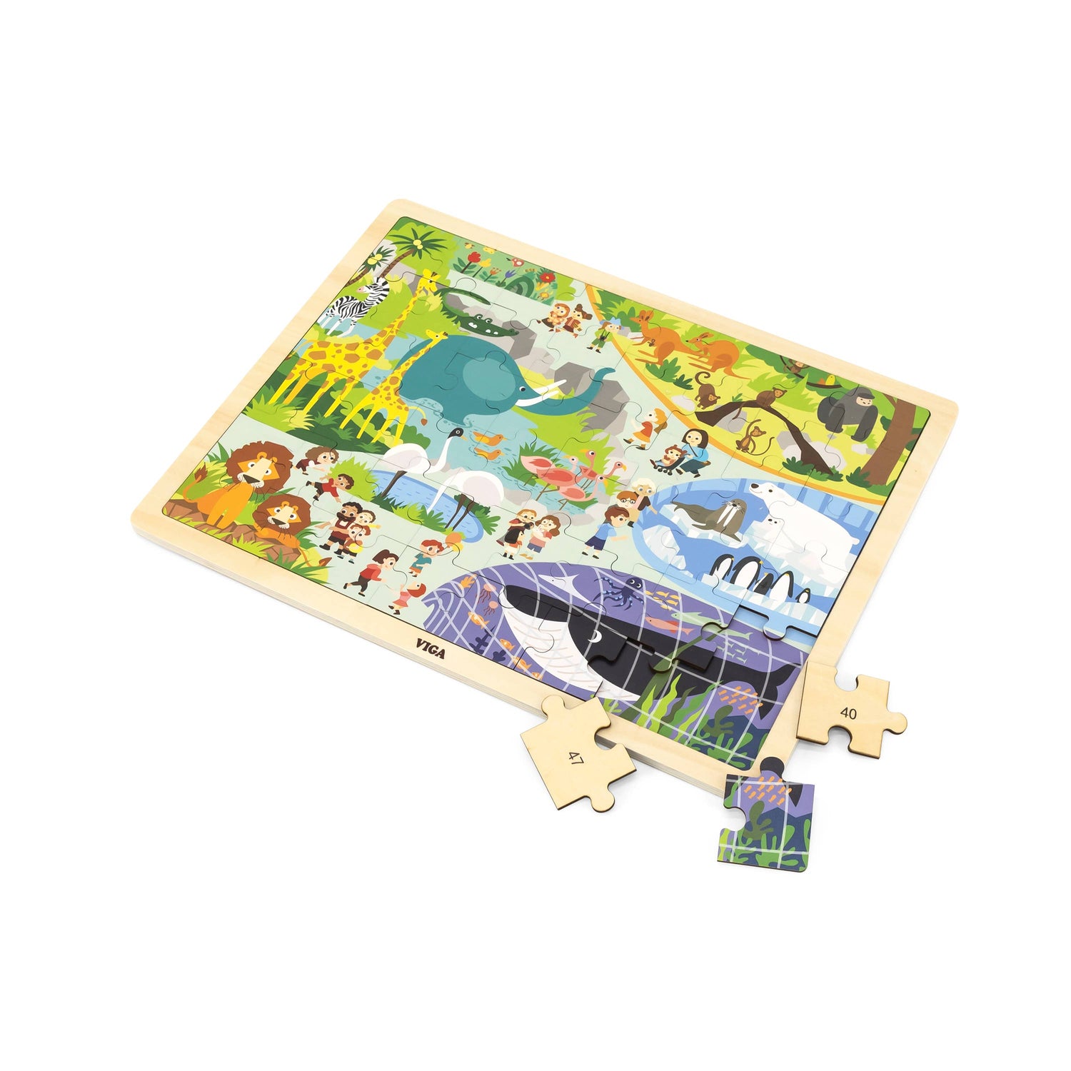 48 pcs Wooden Puzzle - Various (3Y+) - Everybody Amsterdam