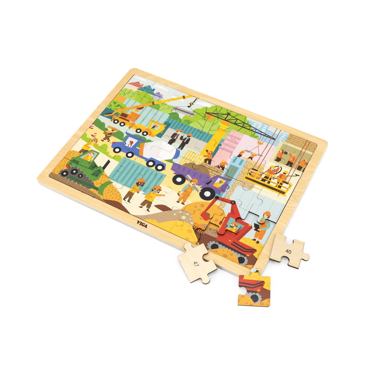 48 pcs Wooden Puzzle - Various (3Y+) - Everybody Amsterdam