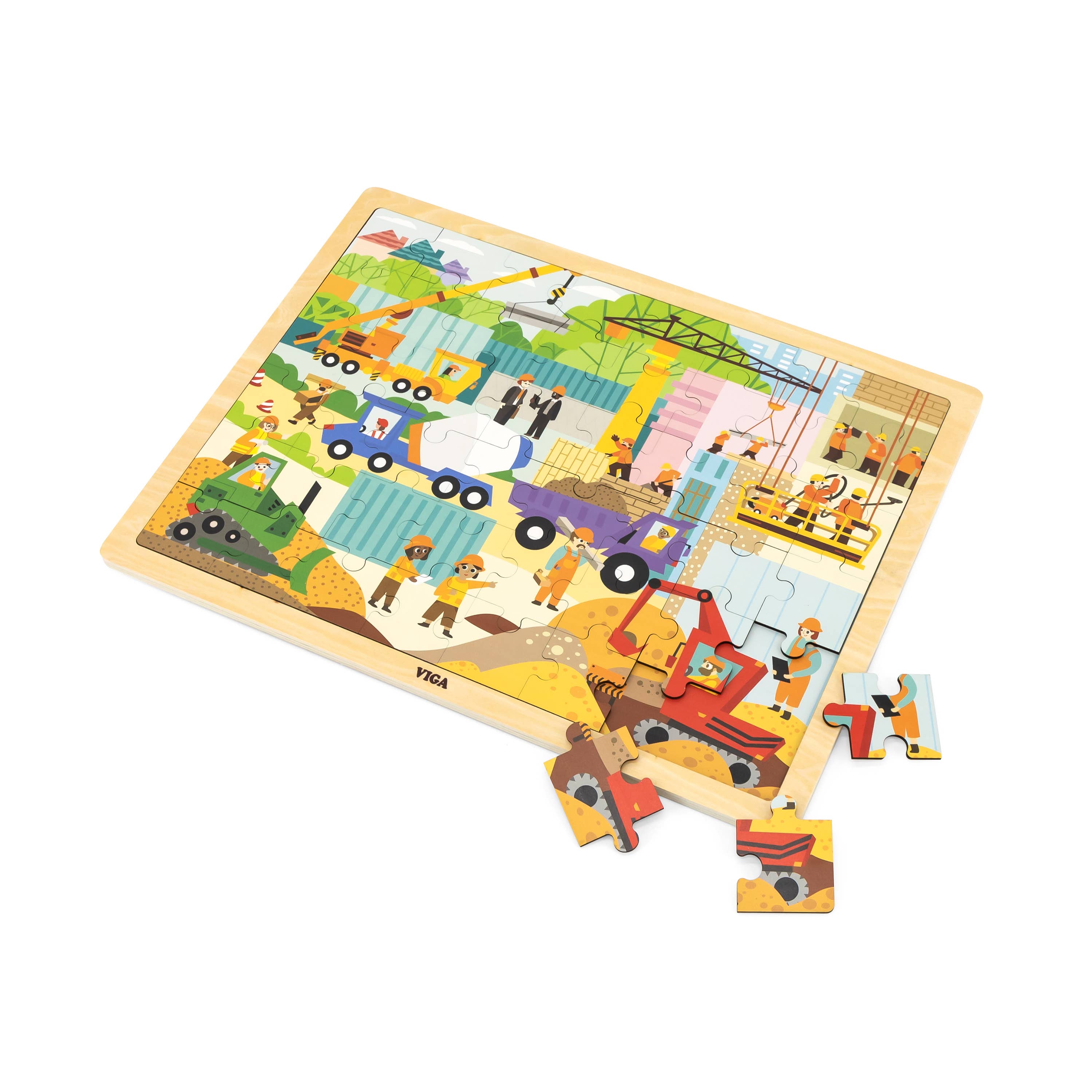 48 pcs Wooden Puzzle - Various (3Y+) - Everybody Amsterdam