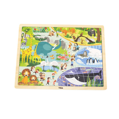 48 pcs Wooden Puzzle - Various (3Y+) - Everybody Amsterdam