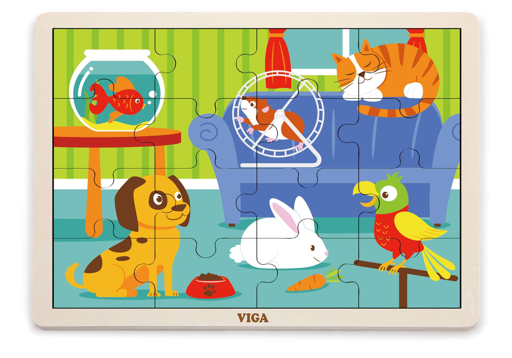 Viga 16pc Puzzle - Pets  -   - Everybody Amsterdam 