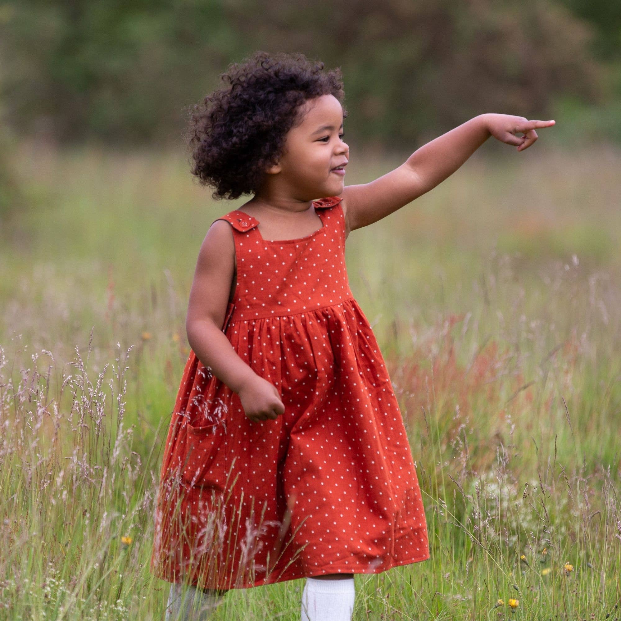 Olive Cherries Reversible Pinny Dress  - Dresses  - Everybody Amsterdam 