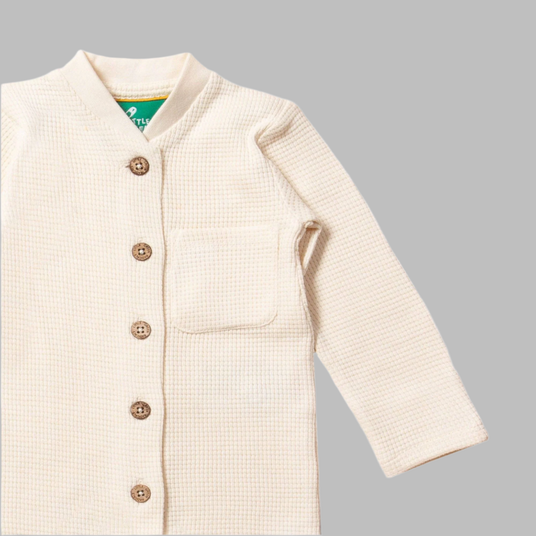 Cream Organic Waffle Playsuit  - Baby Playsuits  - Everybody Amsterdam 