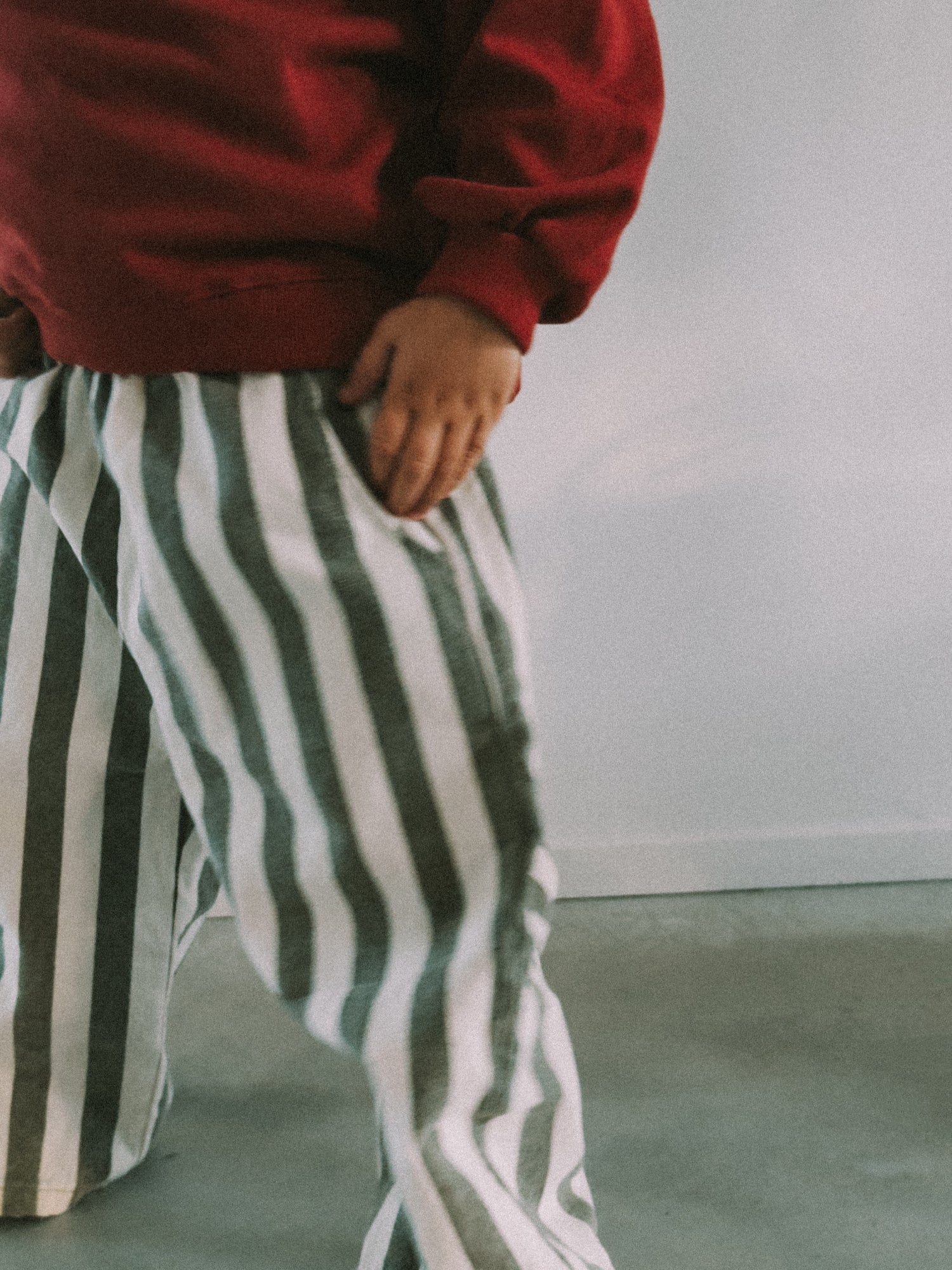 Baggy Striped Heavy Cotton Pants