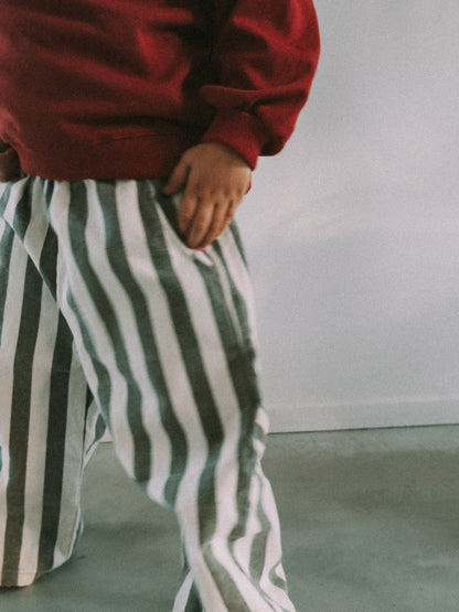 Baggy Striped Heavy Cotton Pants