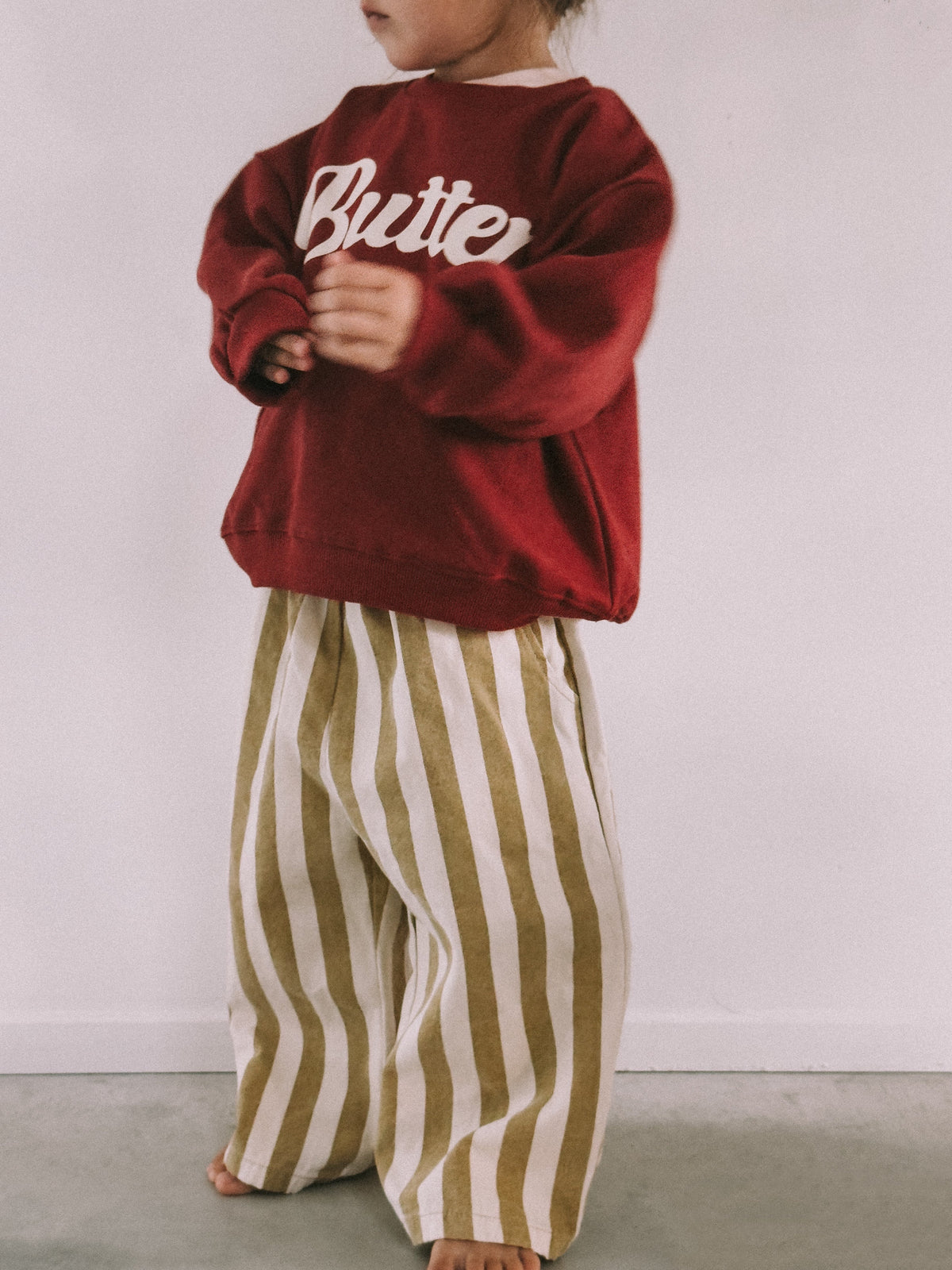 Baggy Striped Heavy Cotton Pants Every.body Selected