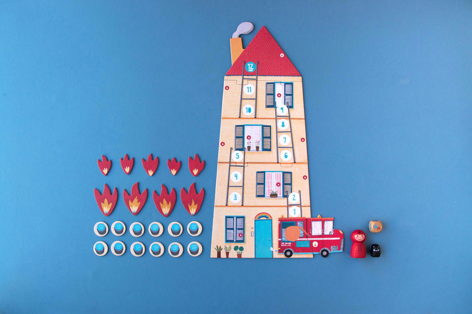 Red de kat Brandweerman Bordspel