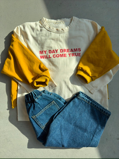 T-shirt à manches longues My Day Dreams - Ivoire