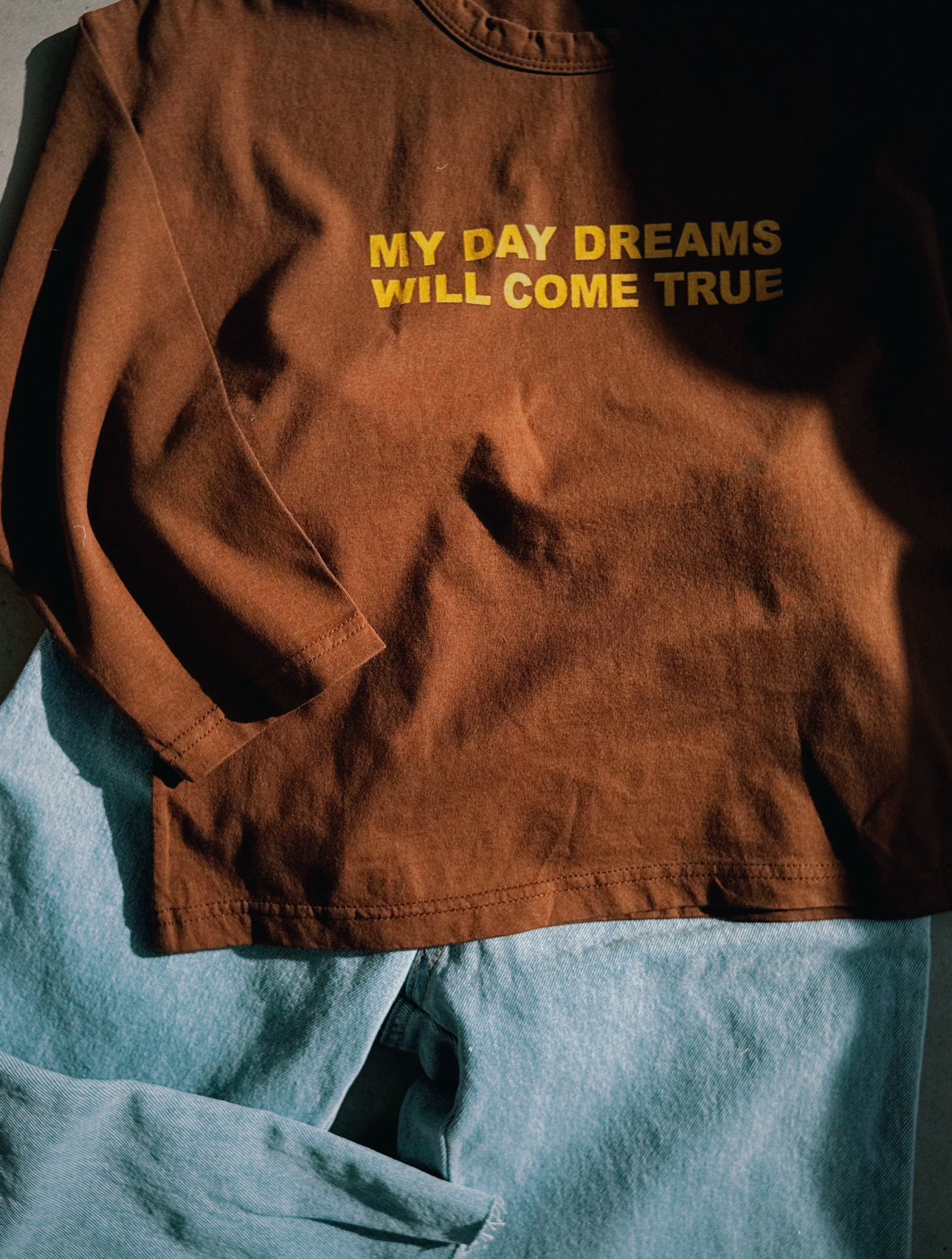 My Day Dreams T-shirt met lange mouwen - Chocolade