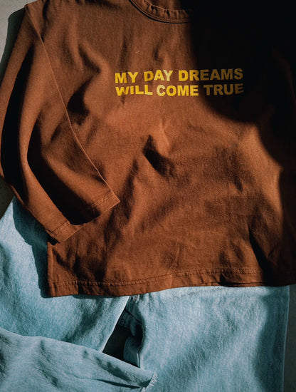 My Day Dreams T-shirt met lange mouwen - Chocolade