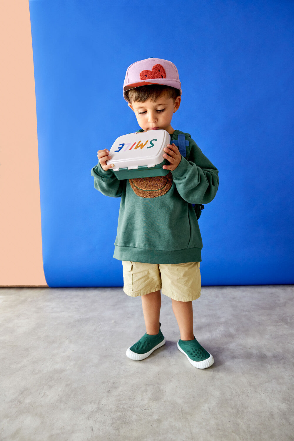 Lunch Set Little Gang Smile milky-ocean green  - Tableware  - Everybody Amsterdam 