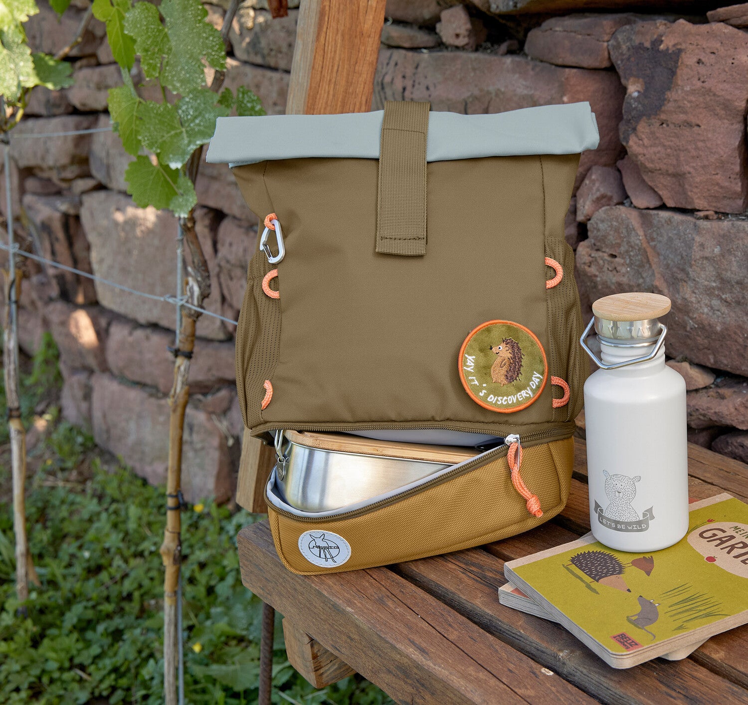 Mini Rolltop Backpack Nature olive  - Bags &amp; Backpacks  - Everybody Amsterdam 