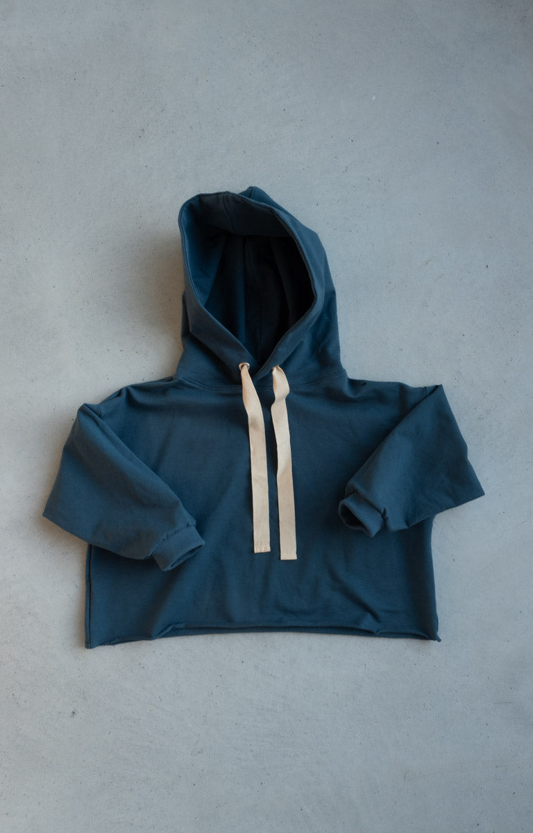 Every.Body Oversized Kids Cropped Hoodie Blue