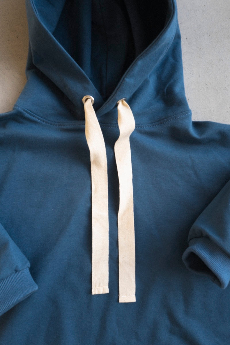 Sweat à capuche oversize court pour enfant Every.Body Bleu