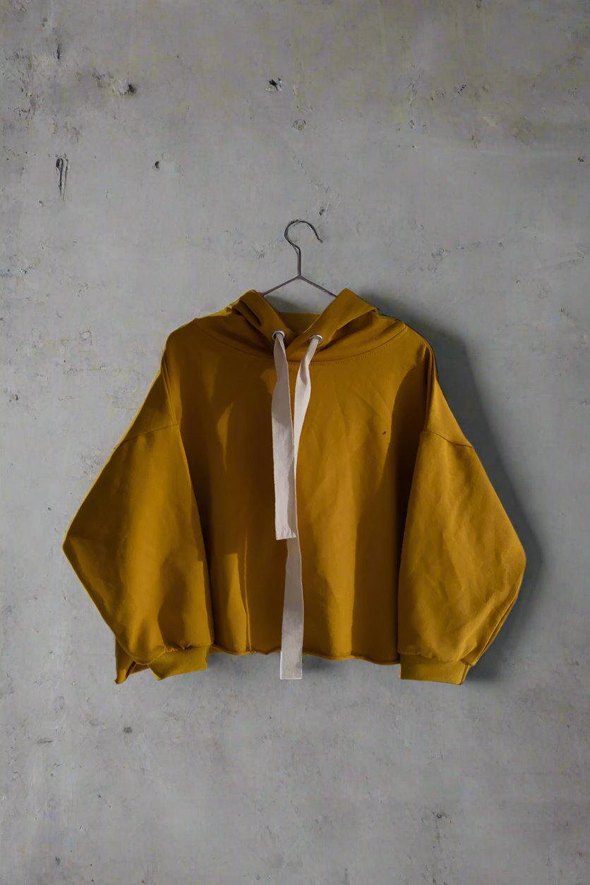 Every.Body Oversized Kids Cropped Hoodie Yellow