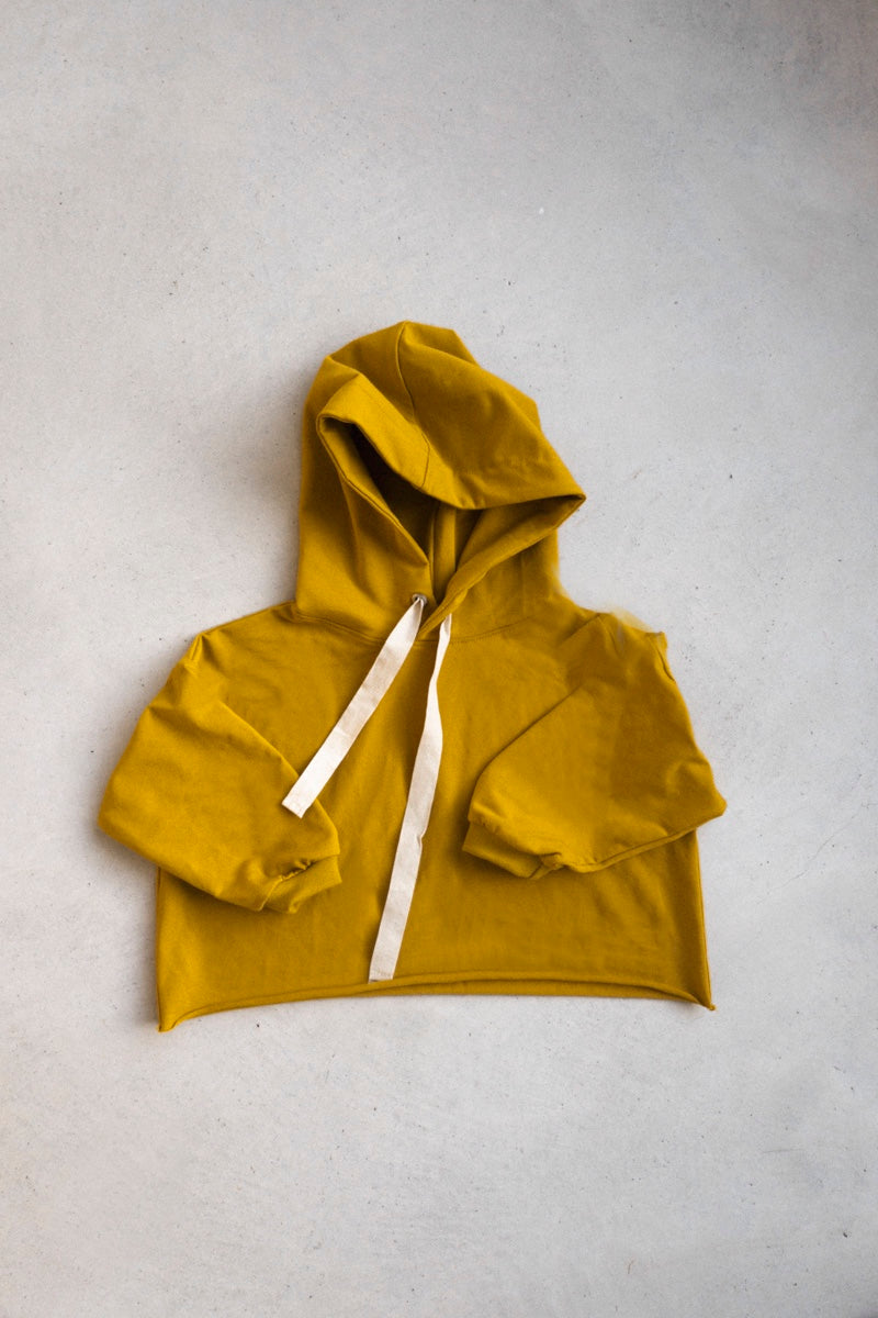 Sweat à capuche oversize court pour enfants Every.Body Jaune