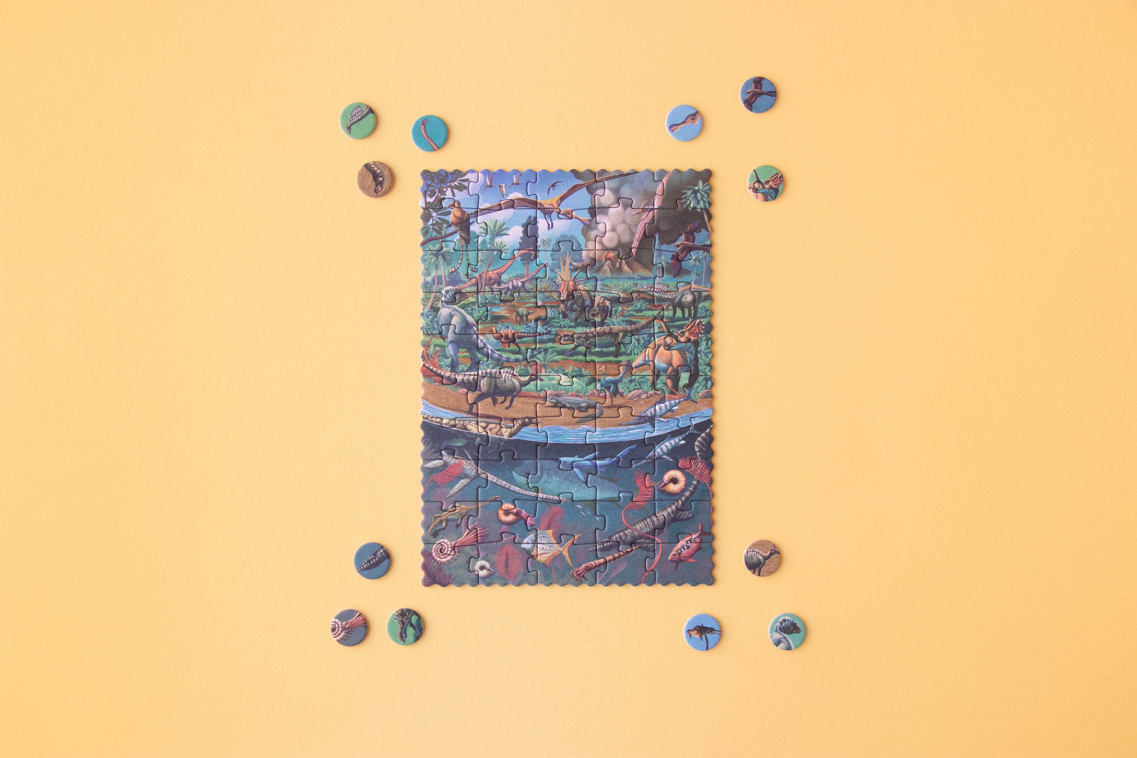 Tiny Puzzle - DINOSAURS Pocket Board Game