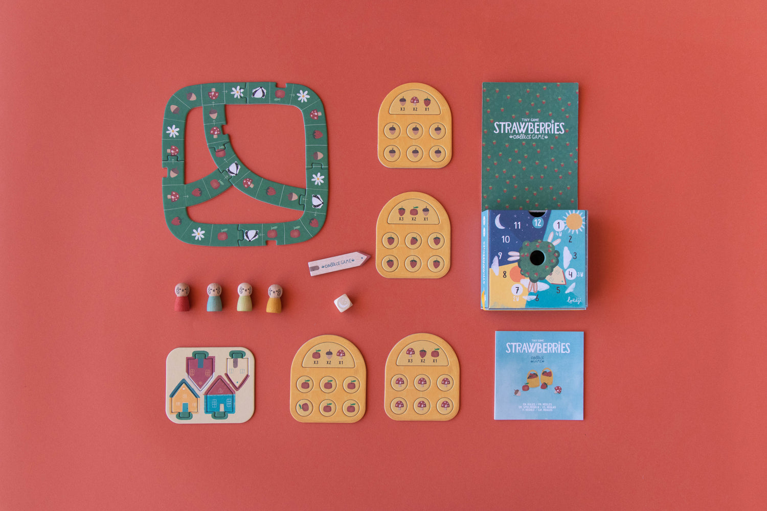 STRAWBERRIES Tiny Pocket Board Game