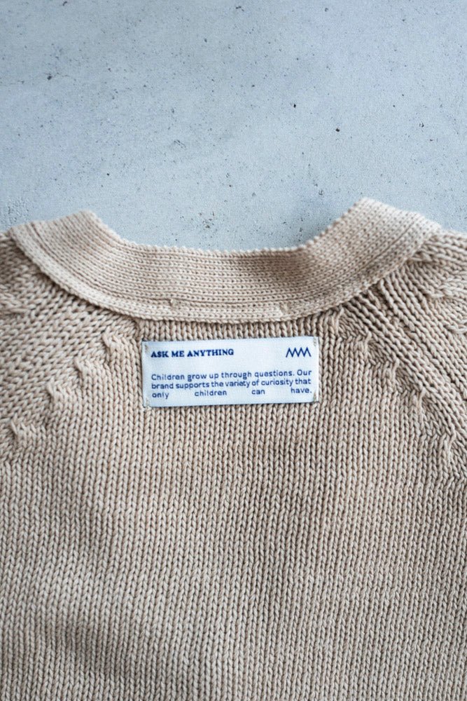 Basic Cotton Cardigan Ivory Beige - Everybody Amsterdam