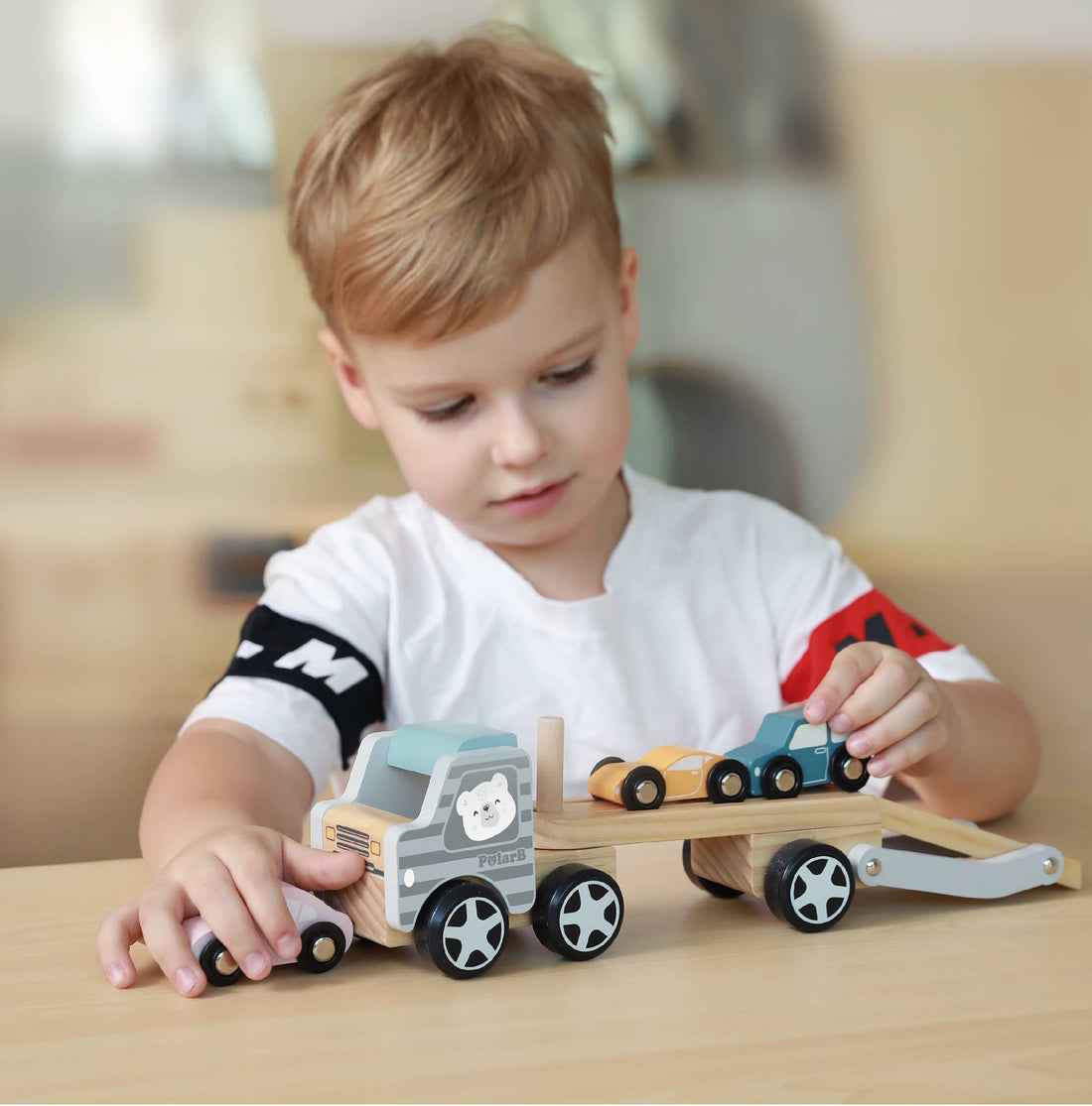 Car Carrier Wooden Toy (24M+) - Everybody Amsterdam